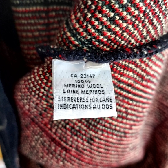 Talbots Made in Italy 100% Merino Wool Argyle Print Zippered Cardigan Small - Picture 9 of 10